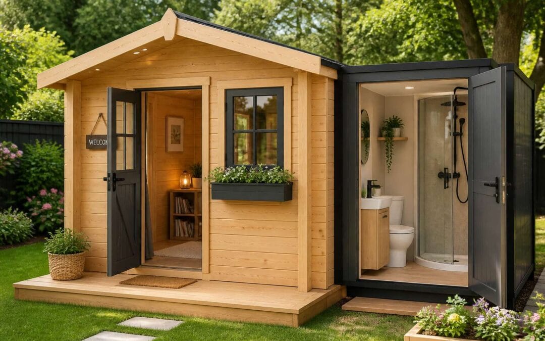 Wendy house with bathroom upgrades the garden playhouse
